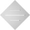 Ekena Millwork Diamond Surface Mount PVC Gable Vent: Non-Functional, w/ 2"W x 1-1/2"P Brickmould Frame, 16"W x 16"H GVPDI16X1602SN - alternate 3